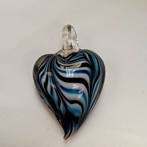 Glass Blown Heart Pendant